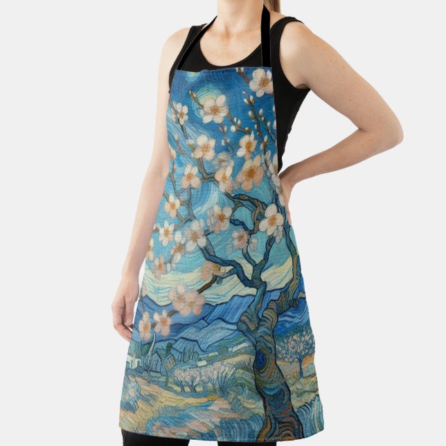21st Birthday Almond blossom blue-cream  Apron (Insitu)