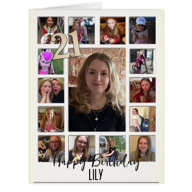 21st Birthday Almond blossom blue-cream invitation (Front)