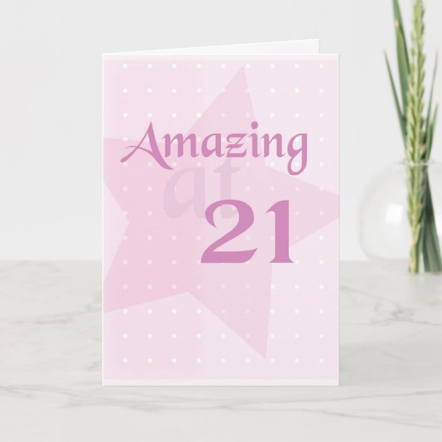 21st Birthday Amazing Card (Front)