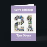 21st Birthday Anniversary Number 21 Photo Collage Card<br><div class="desc">Celebrate 21st birthday or wedding anniversary with this printable photo collage. Choose your favourite photos for display. Customize the name, text and date to fit your occasion. This will be a lovely keepsake with personalized message to look back on with family and friends. If you need any other number as...</div>