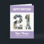 21st Birthday Anniversary Number 21 Photo Collage Card<br><div class="desc">Celebrate 21st birthday or wedding anniversary with this printable photo collage. Choose your favourite photos for display. Customize the name, text and date to fit your occasion. This will be a lovely keepsake with personalized message to look back on with family and friends. If you need any other number as...</div>