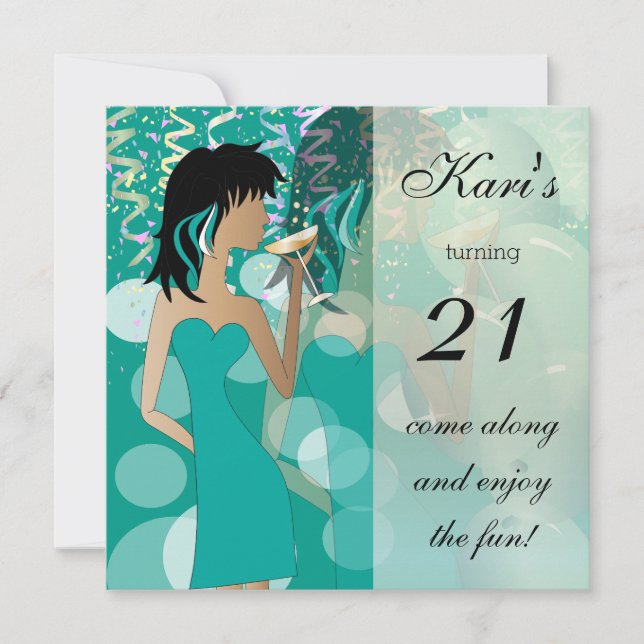 21st Birthday Bash Party Invitation (Front)
