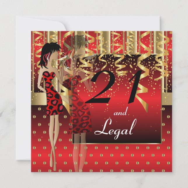 21st Birthday Bash Party Invitation (Front)