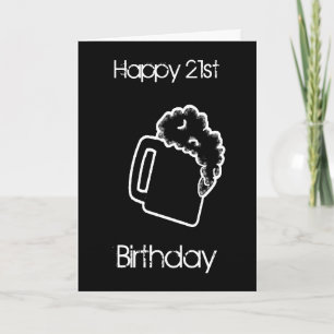21st birthday beer card