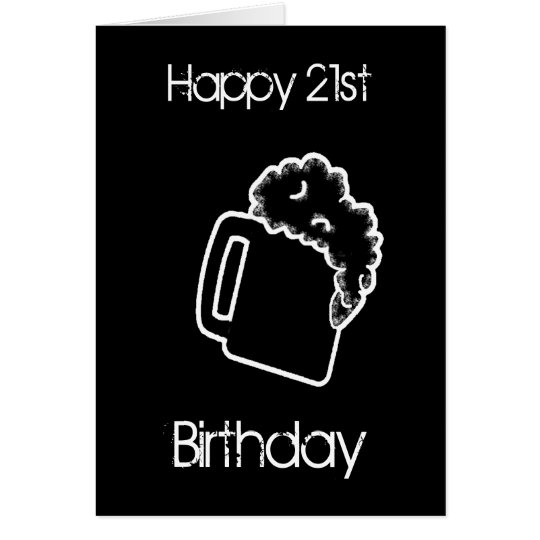 21st birthday beer card