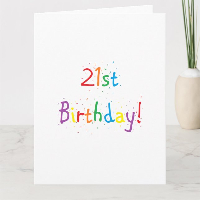 "21st Birthday" Big Greeting Card (Front)