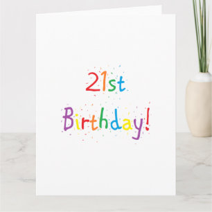 "21st Birthday" Big Greeting Card