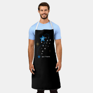 21st Birthday Blue and Black Personalized Apron