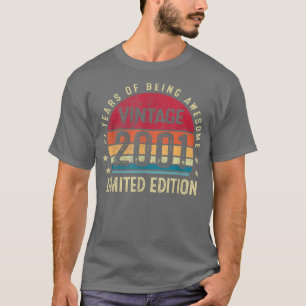 21st birthday born 2001 vintage limited edition 21 T-Shirt