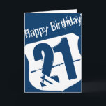 21st Birthday card<br><div class="desc">Cool Birthday card for boys like son or grandson. Customize age number.</div>