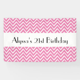 21st Birthday Chevrons For Her Choose Your Colour Banner