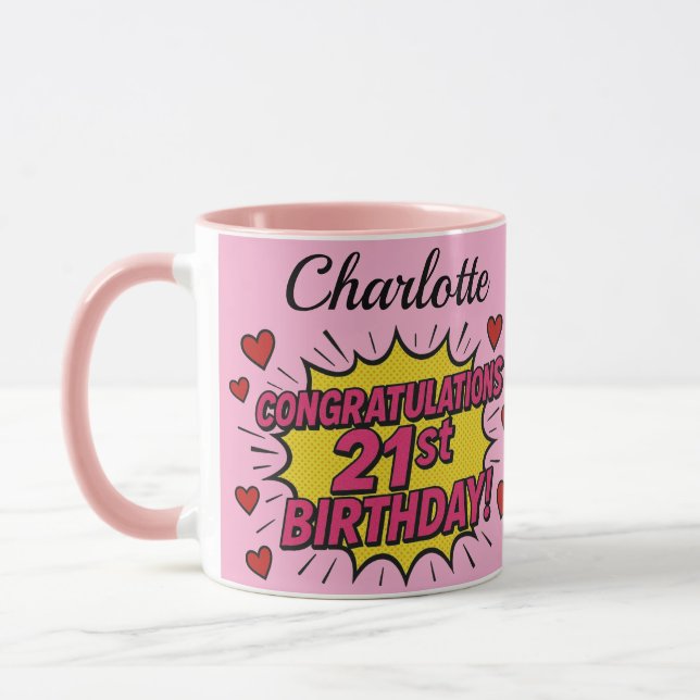 21st birthday coffee Mug (Left)