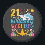 21st Birthday Cruise B-Day Party Circle Magnet<br><div class="desc">21st Birthday Cruise B-Day Party Funny design Gift Classic Circle Magnet Classic Collection.</div>