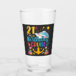 21st Birthday Cruise B-Day Party Drinking Glass<br><div class="desc">21st Birthday Cruise B-Day Party Funny design Gift Classic Drinking Glass Cup Classic Collection.</div>