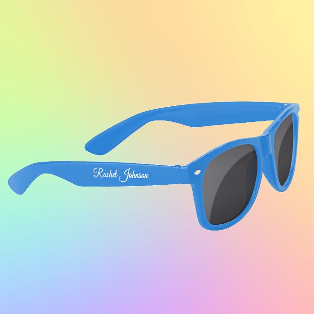 21st Birthday Custom Text School Colours Plastic Sunglasses (Creator Uploaded)