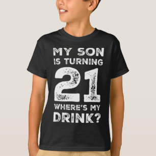 21st Birthday for Dad Mom 21 Year Old Son Gift Fam T-Shirt