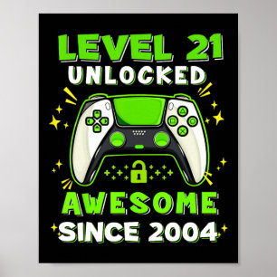 21st Birthday For Men 21 Years Birthday Gifts  Poster
