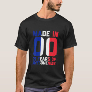 21St Birthday France Gifts Men Women 21 Year Old 2 T-Shirt