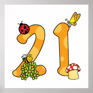 21st Birthday (Garden Theme) Poster