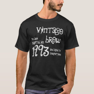 21st Birthday Gift 1993 Vintage Brew Black White T-Shirt