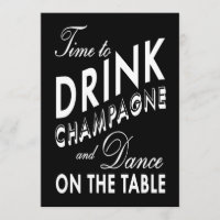 21st Birthday Invitation Time to Drink Champagne
