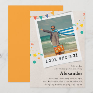 21st birthday invitations Men Funny Photo