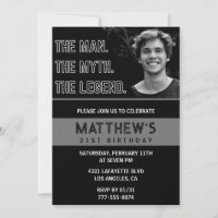 21st birthday invitations The Man The Legend