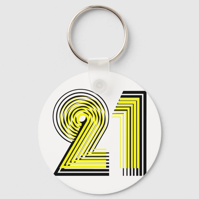 21st Birthday Keychain (Front)