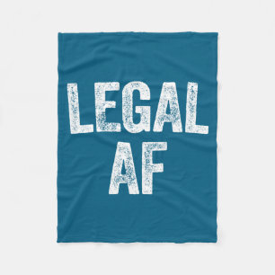 21st Birthday Legal Af Long Sleeve  Fleece Blanket