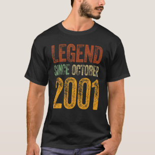 21st Birthday October Born 21 Years Legend Since 2 T-Shirt