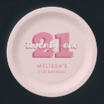 21st Birthday Paper Plate<br><div class="desc">Create your own 21st birthday paper plate with personalized name.</div>