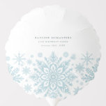 21st Birthday Party Blue White Snowflake Custom Balloon<br><div class="desc">Very elegant blue watercolor snowflakes create a pretty border along the bottom of this birthday custom balloon. Modern and minimalist design has an open and airy feel. The contemporary aesthetic will appeal to people of all ages.</div>