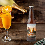 21st birthday party for guys cheers beer beer bottle label<br><div class="desc">A beer label for a 21st birthday party for a guy. Photo of two hands holding bottles of beer against the evening sunset. Keep the photo or add yours. With the text: Cheers to, templates for a name age 21 and a date. Date of birth or the date of the...</div>