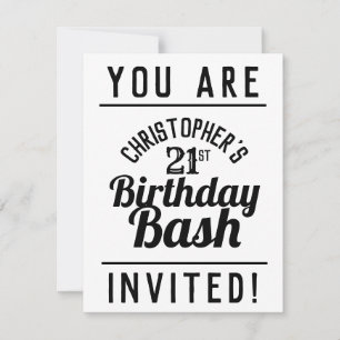 21st Birthday Party Invitation