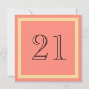 21st Birthday Party Invitation - Salmon Coral