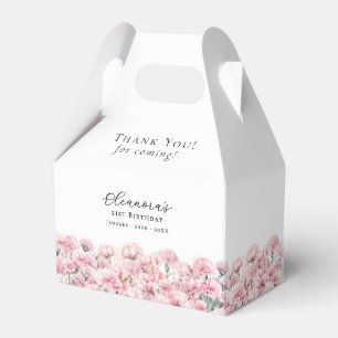 21st Birthday Party January Birth Month Flower  Favor Box