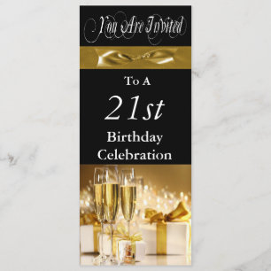 21st Birthday Party Personalized Invitation