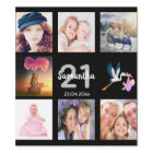 21st birthday party photo collage black