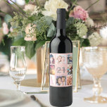 21st birthday party rose gold pink photo collage<br><div class="desc">A bottle label for a 21st birthday party, celebrating her life with a collage of 8 of your photos. Personalize and add a name, age 21 and a date. Date of birth or the date of the party. White and dark rose gold coloured letters. Elegant and trendy rose gold, blush...</div>