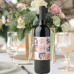 21st birthday party rose gold pink photo collage wine label<br><div class="desc">A bottle label for a 21st birthday party, celebrating her life with a collage of 8 of your photos. Personalize and add a name, age 21 and a date. Date of birth or the date of the party. White and dark rose gold coloured letters. Elegant and trendy rose gold, blush...</div>