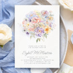 21st Birthday Party Watercolor Floral Bouquet Invitation<br><div class="desc">An elegant watercolor floral bouquet of vintage flowers decorates the top of this 21st birthday party invitation. The soft pastel flowers are accented with modern line art.</div>