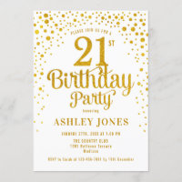 21st Birthday Party - White & Gold