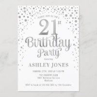 21st Birthday Party - White & Silver