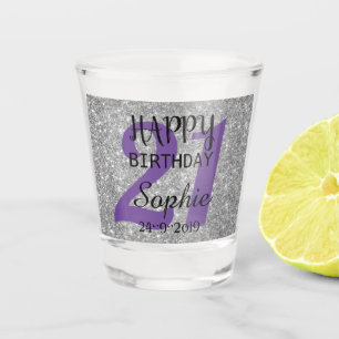 21st Birthday Personalised Shot Glass