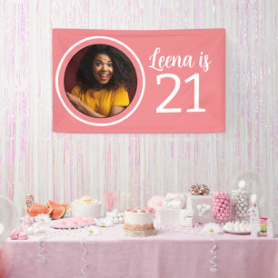 21st Birthday photo Frame  Banner