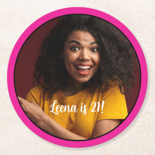 21st Birthday photo Frame Coaster