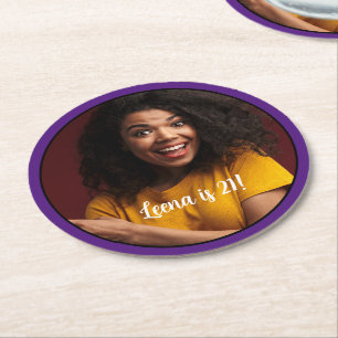 21st Birthday photo Frame Coaster