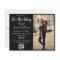 21st birthday photo qr code black invitation 
