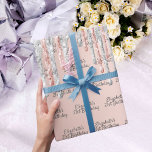 21st birthday rose gold glitter silver sparkle wrapping paper<br><div class="desc">Elegant,  classic,  glamourous and feminine style party wrapping paper for a 21st birthday. A girly pink,  rose gold faux metallic,  foil looking background decorated with faux rose gold and silver glitter drips.  Personalize and add her name and age 21,  grey hand lettered script.</div>