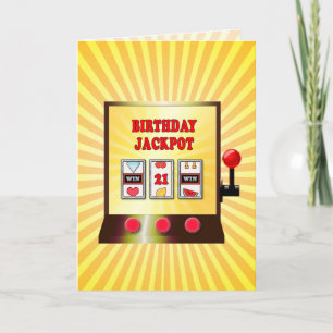 21st birthday slot machine card
